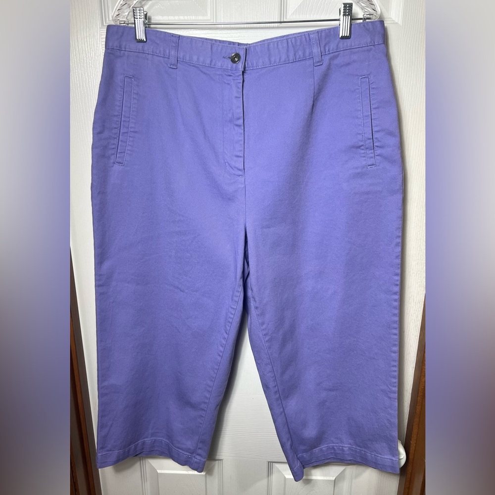 CJ Banks Denim Capris Capri Pants Periwinkle Blue/Purple High Rise Size 16 (XL)